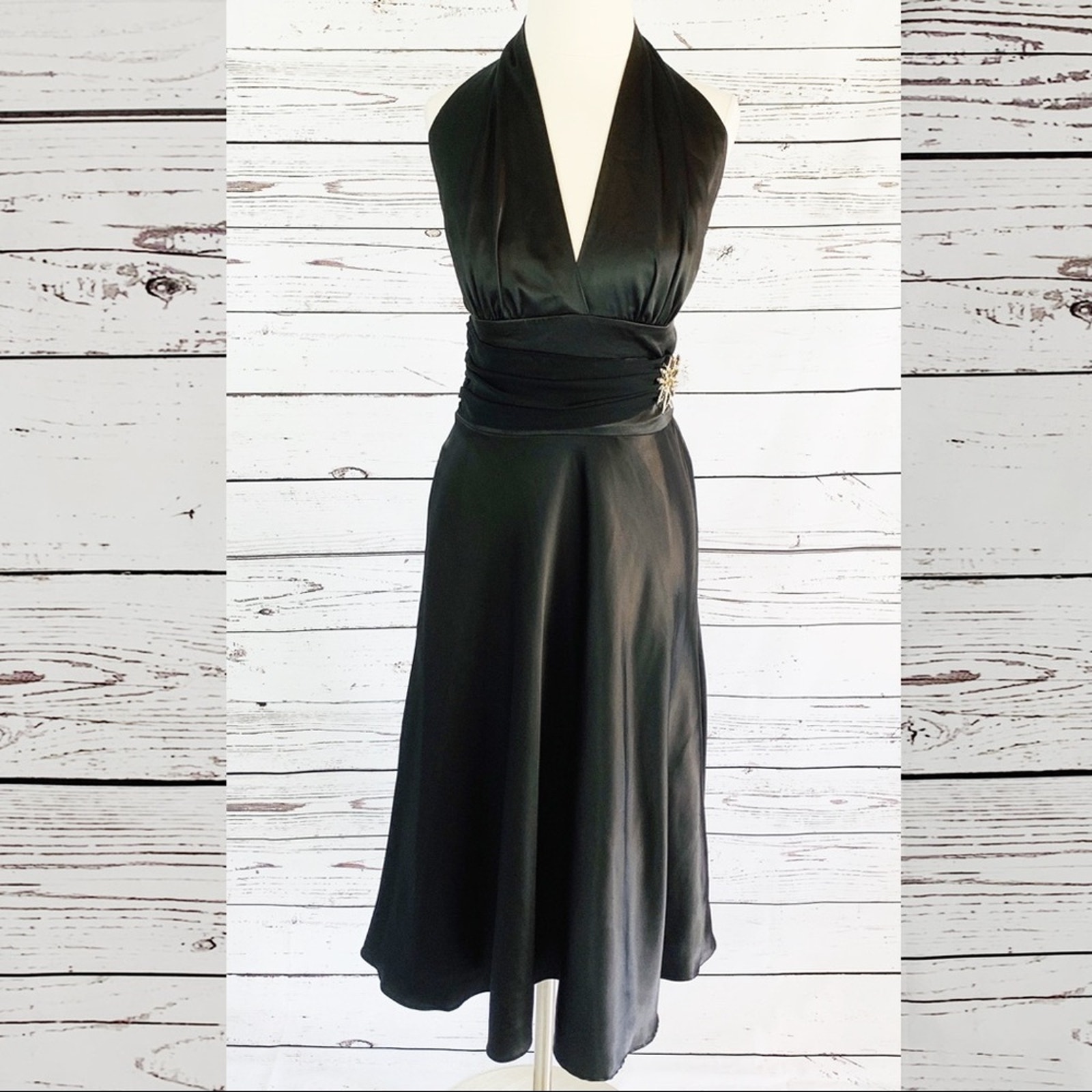 Forever Yours Black Dress Halter Neck